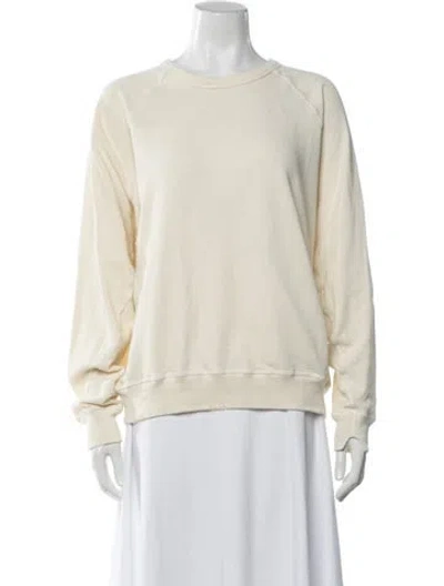 Pre-owned The Great Crew Neck Long Sleeve Sweatshirt In Neutral