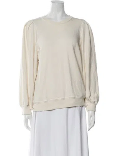 Pre-owned The Great Crew Neck Long Sleeve Sweatshirt In Neutrals