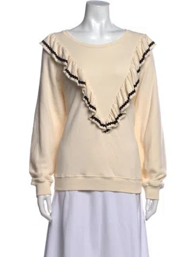 Pre-owned The Great Crew Neck Long Sleeve Sweatshirt In Neutrals