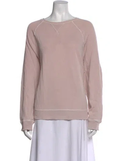 Pre-owned The Great Crew Neck Long Sleeve Sweatshirt In Pink