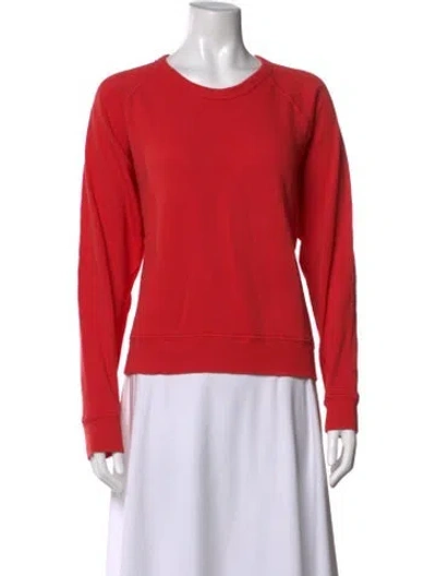 Pre-owned The Great Crew Neck Long Sleeve Sweatshirt In Pink