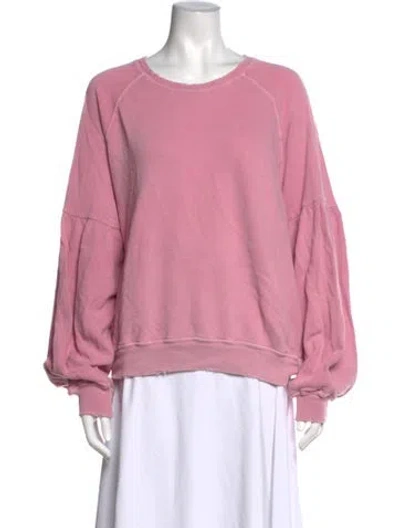 Pre-owned The Great Crew Neck Long Sleeve Sweatshirt In Pink