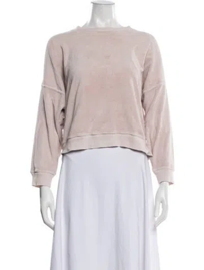 Pre-owned The Great Crew Neck Long Sleeve Sweatshirt In Pink