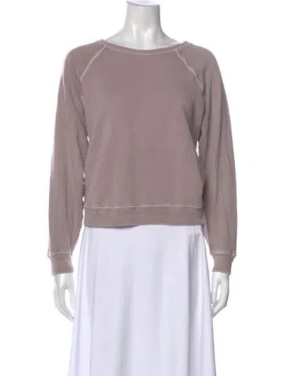 Pre-owned The Great Crew Neck Long Sleeve Sweatshirt In Purple