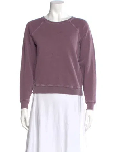 Pre-owned The Great Crew Neck Long Sleeve Sweatshirt In Purple