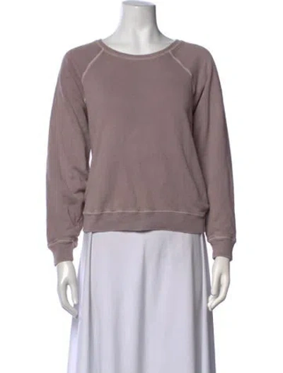 Pre-owned The Great Crew Neck Long Sleeve Sweatshirt In Purple