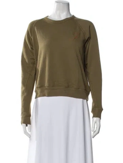 Pre-owned The Great Crew Neck Long Sleeve Sweatshirt W/ Tags In Green