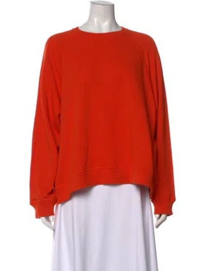 Pre-owned The Great Crew Neck Long Sleeve Sweatshirt W/ Tags In Orange