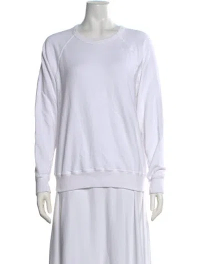 Pre-owned The Great Crew Neck Long Sleeve Sweatshirt In White