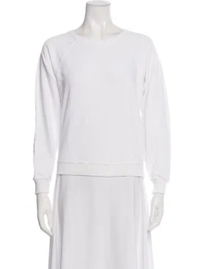 Pre-owned The Great Crew Neck Long Sleeve Sweatshirt In White