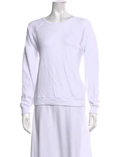 Pre-owned The Great Crew Neck Long Sleeve Sweatshirt In White
