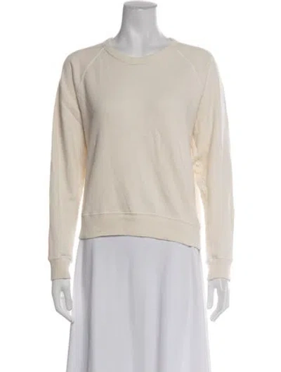 Pre-owned The Great Crew Neck Long Sleeve Sweatshirt In White