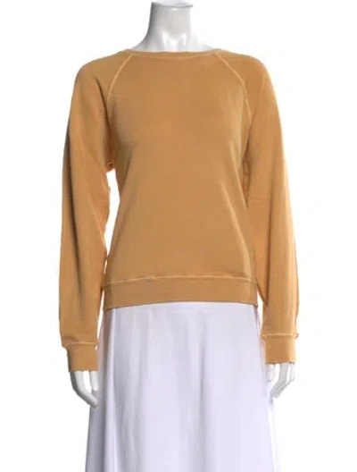 Pre-owned The Great Crew Neck Long Sleeve Sweatshirt In Yellow