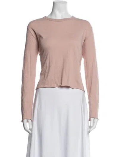 Pre-owned The Great Crew Neck Long Sleeve Top In Pink