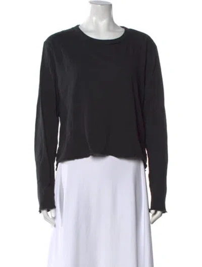 Pre-owned The Great Crew Neck Long Sleeve T-shirt In Black
