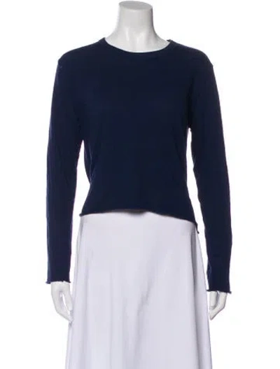 Pre-owned The Great Crew Neck Long Sleeve T-shirt In Blue