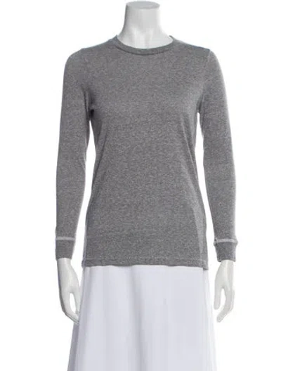 Pre-owned The Great Crew Neck Long Sleeve T-shirt In Gray