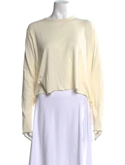 Pre-owned The Great Crew Neck Long Sleeve T-shirt W/ Tags In Neutrals