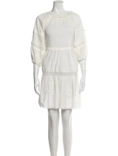 Pre-owned The Great Crew Neck Mini Dress In White