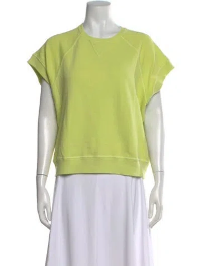 Pre-owned The Great Crew Neck Short Sleeve Sweatshirt W/ Tags In Green