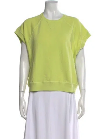 Pre-owned The Great Crew Neck Short Sleeve Sweatshirt W/ Tags In Green