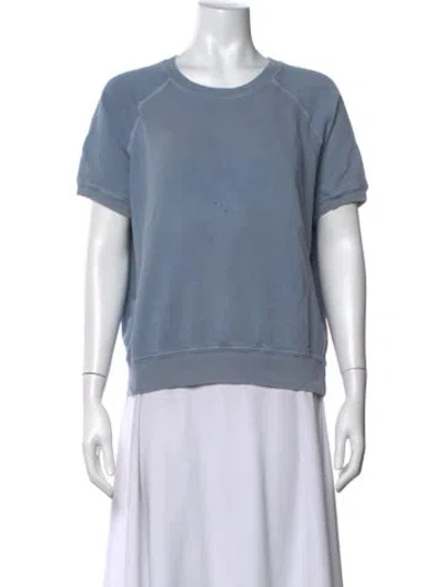 Pre-owned The Great Crew Neck Short Sleeve T-shirt In Blue
