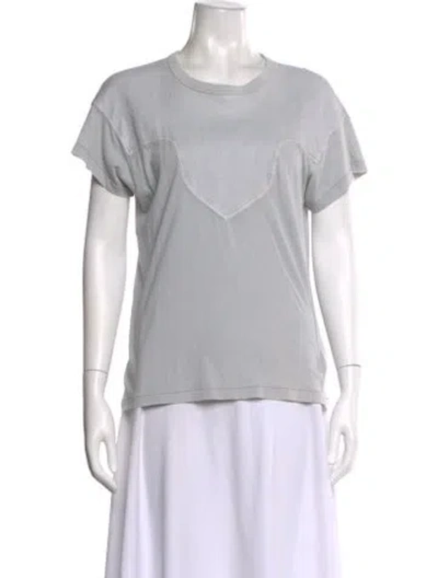 Pre-owned The Great Crew Neck Short Sleeve T-shirt In Gray