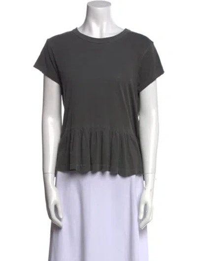 Pre-owned The Great Crew Neck Short Sleeve T-shirt In Gray