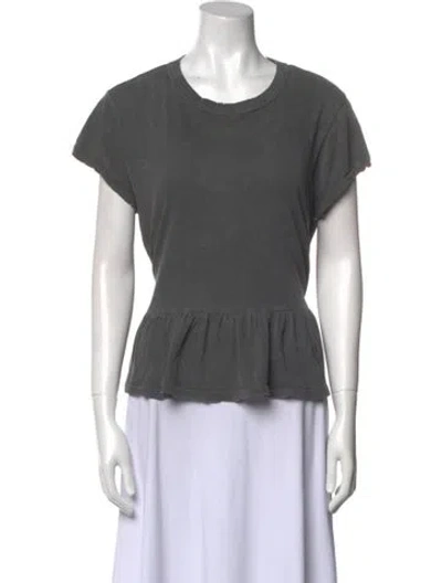 Pre-owned The Great Crew Neck Short Sleeve T-shirt In Gray