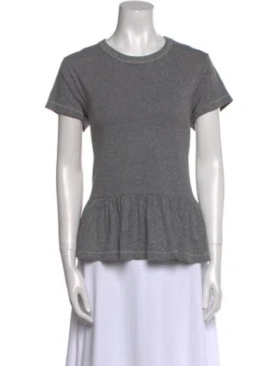 Pre-owned The Great Crew Neck Short Sleeve T-shirt In Gray