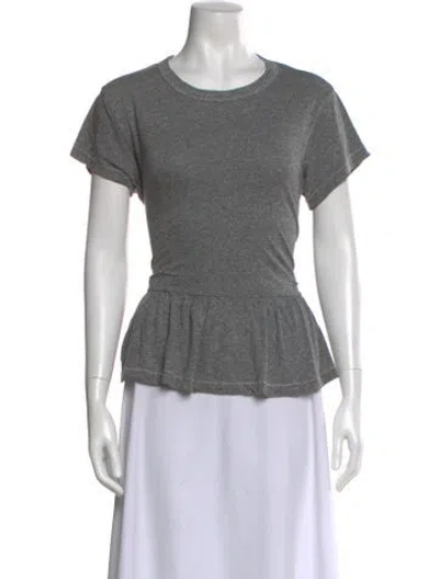 Pre-owned The Great Crew Neck Short Sleeve T-shirt In Gray