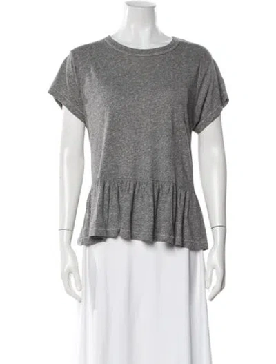 Pre-owned The Great Crew Neck Short Sleeve T-shirt In Gray