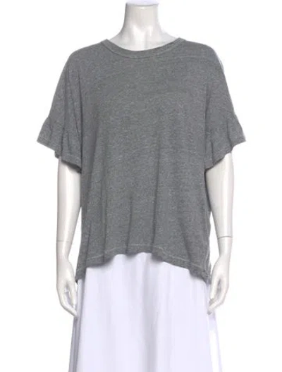 Pre-owned The Great Crew Neck Short Sleeve T-shirt In Gray