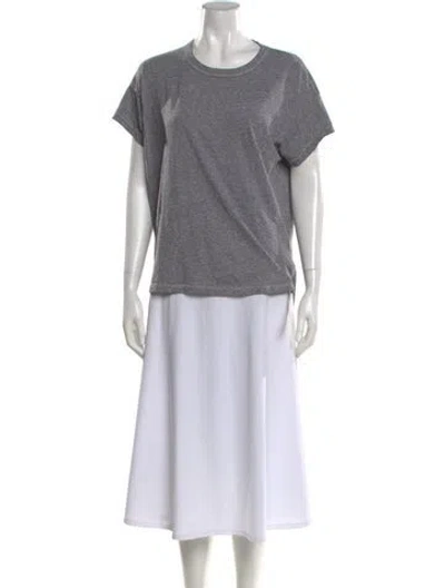 Pre-owned The Great Crew Neck Short Sleeve T-shirt In Gray