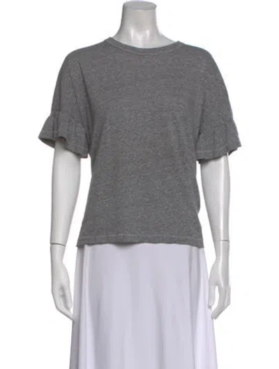 Pre-owned The Great Crew Neck Short Sleeve T-shirt In Gray