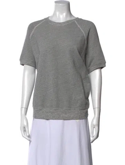Pre-owned The Great Crew Neck Short Sleeve T-shirt In Gray