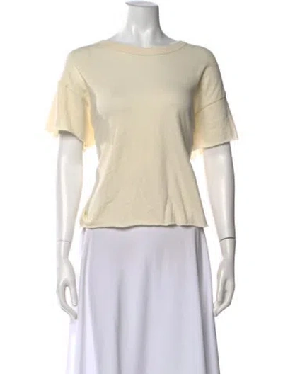 Pre-owned The Great Crew Neck Short Sleeve T-shirt In Neutral
