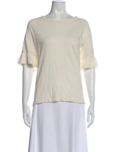 Pre-owned The Great Crew Neck Short Sleeve T-shirt In Neutral