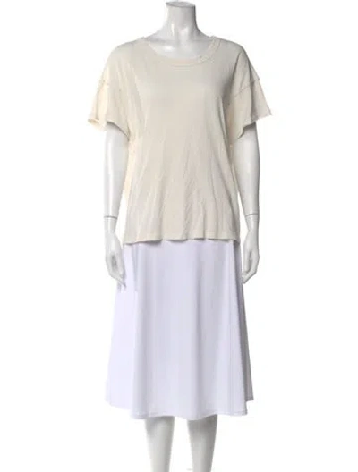 Pre-owned The Great Crew Neck Short Sleeve T-shirt In Neutral