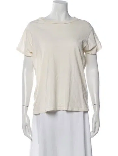 Pre-owned The Great Crew Neck Short Sleeve T-shirt In Neutrals