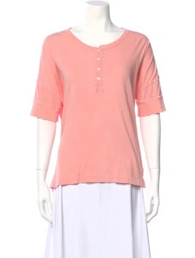Pre-owned The Great Crew Neck Short Sleeve T-shirt In Pink