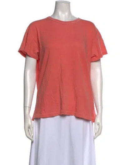 Pre-owned The Great Crew Neck Short Sleeve T-shirt In Pink