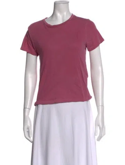 Pre-owned The Great Crew Neck Short Sleeve T-shirt In Pink