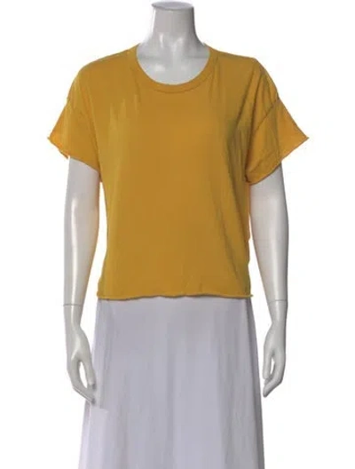 Pre-owned The Great Crew Neck Short Sleeve T-shirt In Yellow