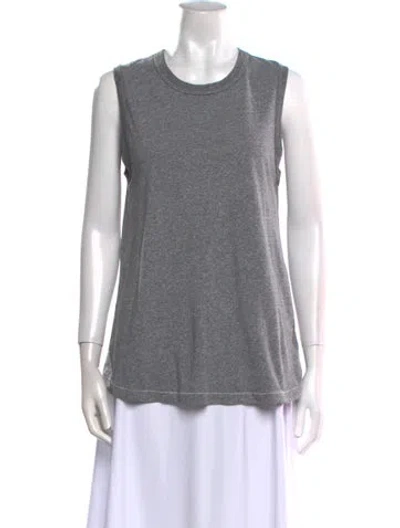 Pre-owned The Great Crew Neck Sleeveless Top In Gray