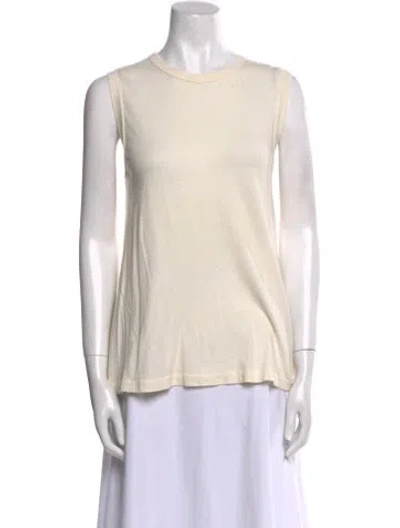 Pre-owned The Great Crew Neck Sleeveless Top In Neutral