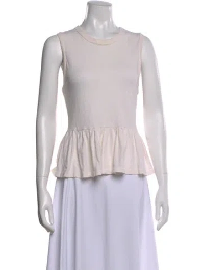 Pre-owned The Great Crew Neck Sleeveless Top In Neutral