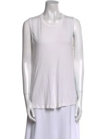 Pre-owned The Great Crew Neck Sleeveless Top In White