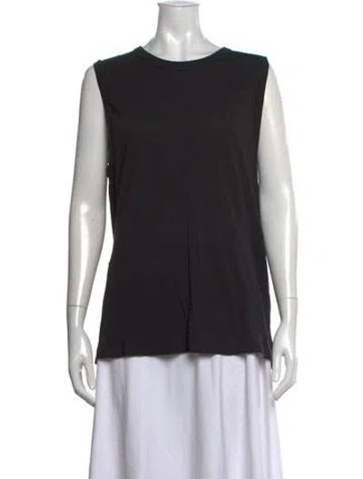 Pre-owned The Great Crew Neck Sleeveless T-shirt In Black