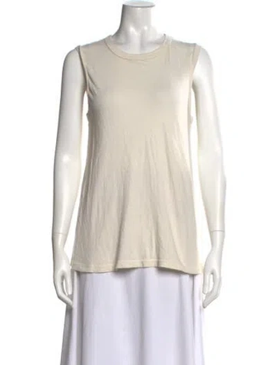 Pre-owned The Great Crew Neck Sleeveless T-shirt In Neutrals